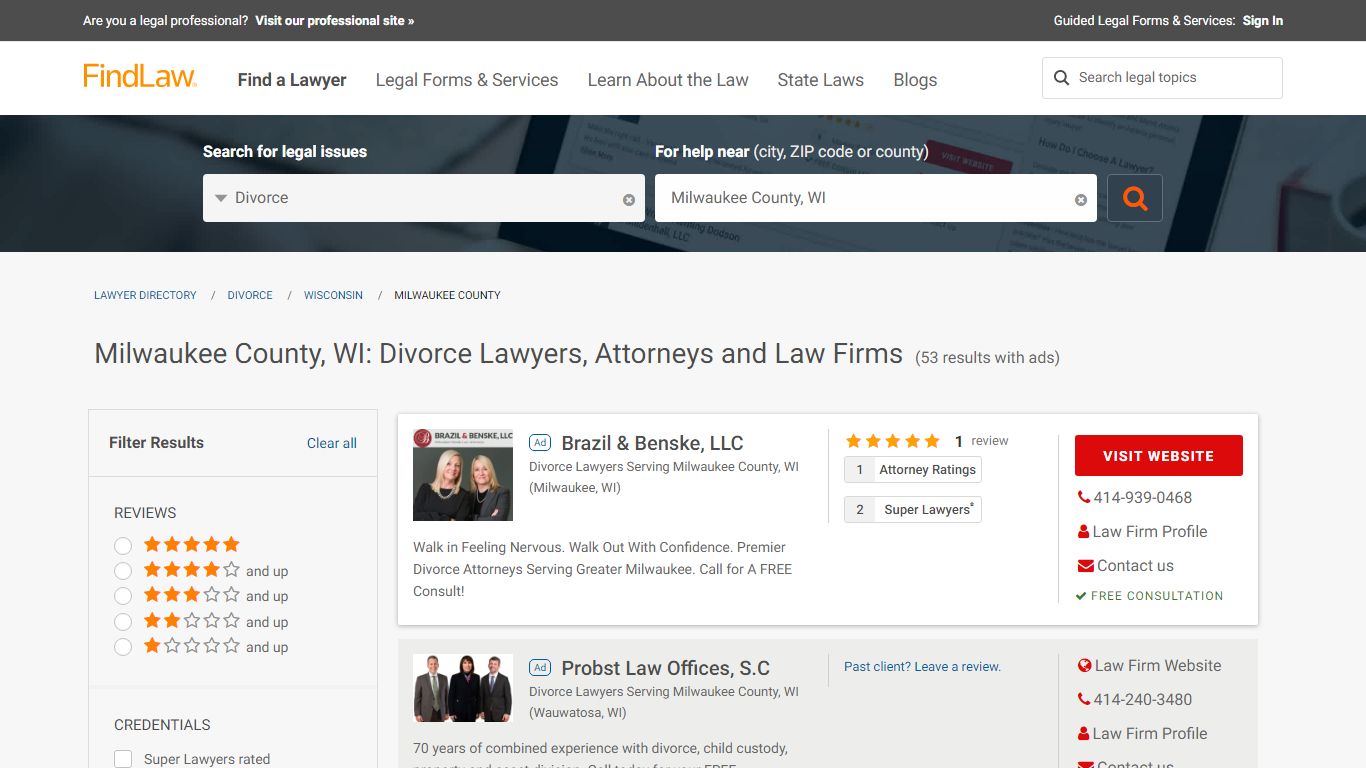 Top Divorce Lawyers in Milwaukee County, WI | FindLaw